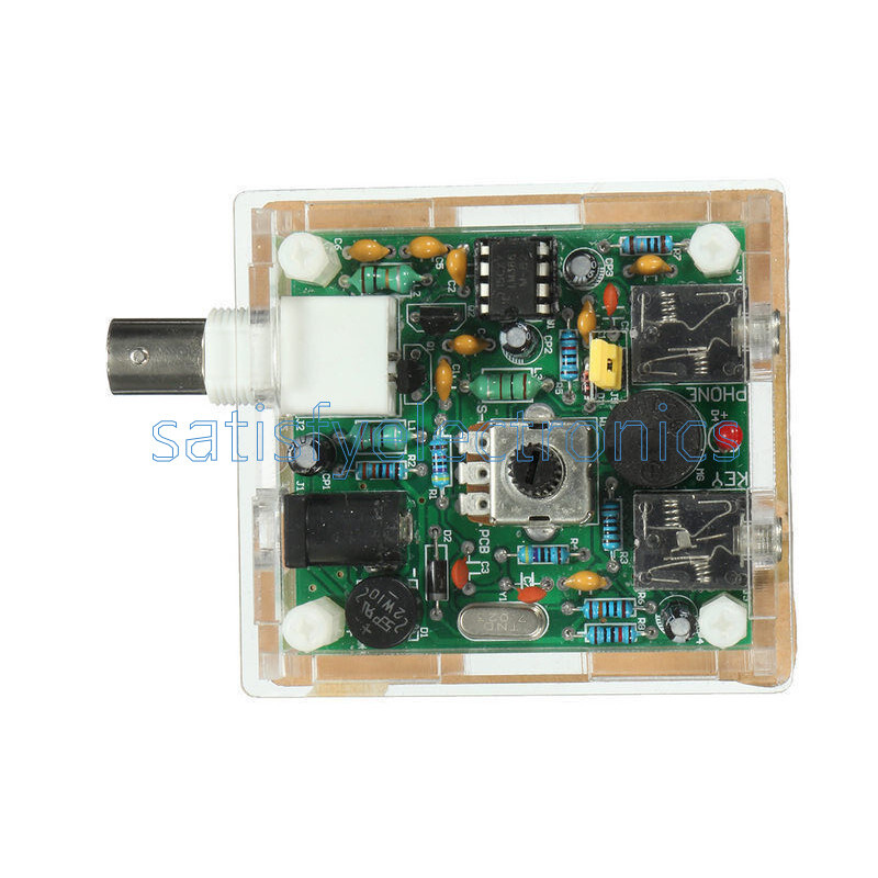 DIY 9-13.8V S-PIXIE CW QRP Shortwave Radio Transceiver Kit 7.023Mhz With Case