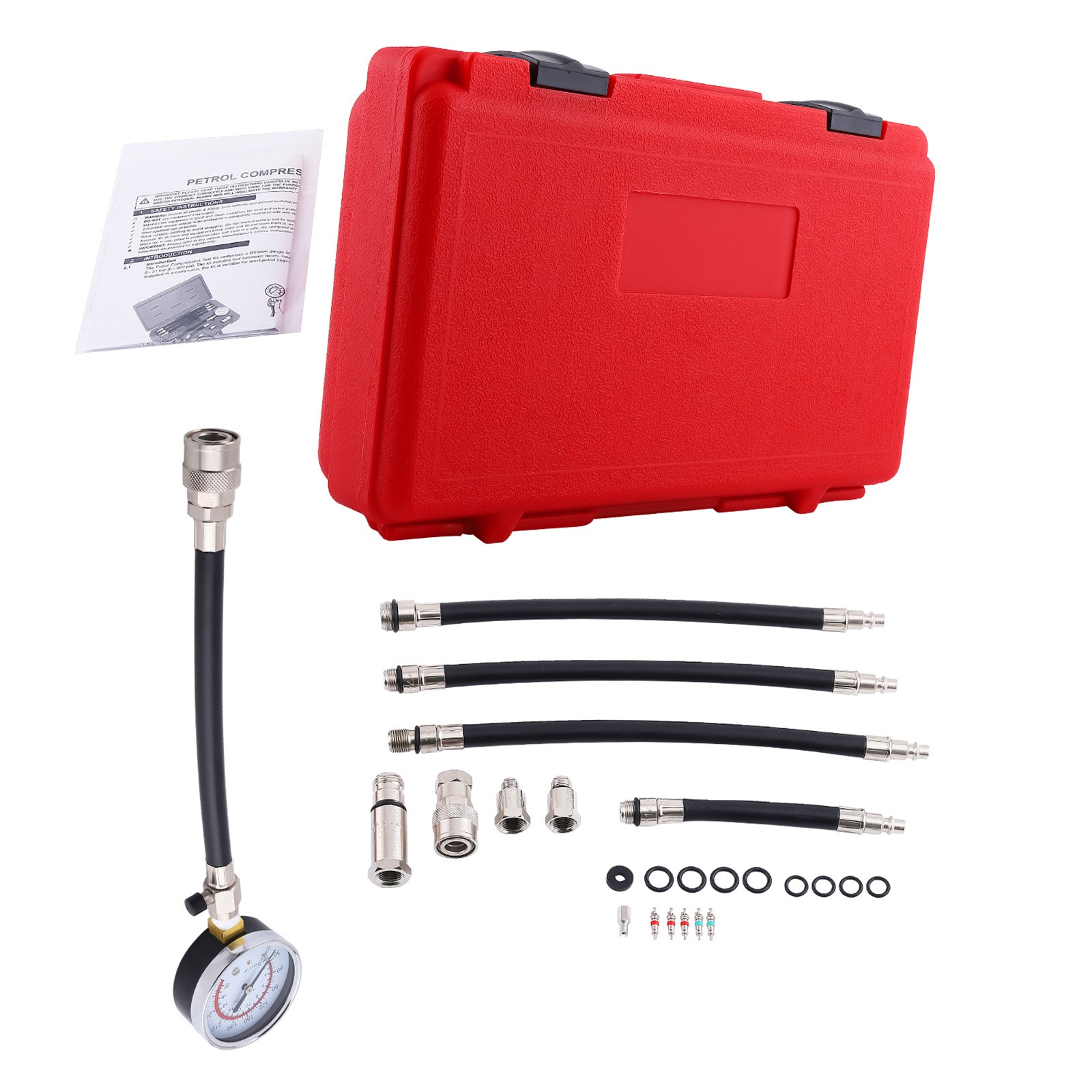 Engine Cylinder Compression Gauge Tester Kit Gas Engine Diagnostic Test Tools