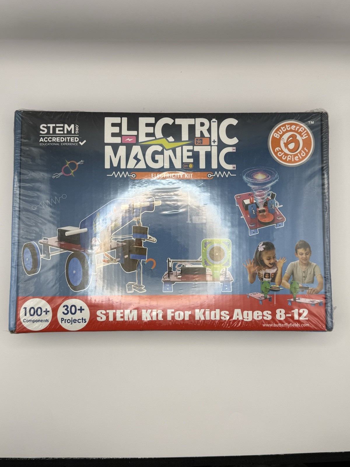 Butterfly EduFields Electric Magnetic STEM Kit 100+ Components Ages 8-12