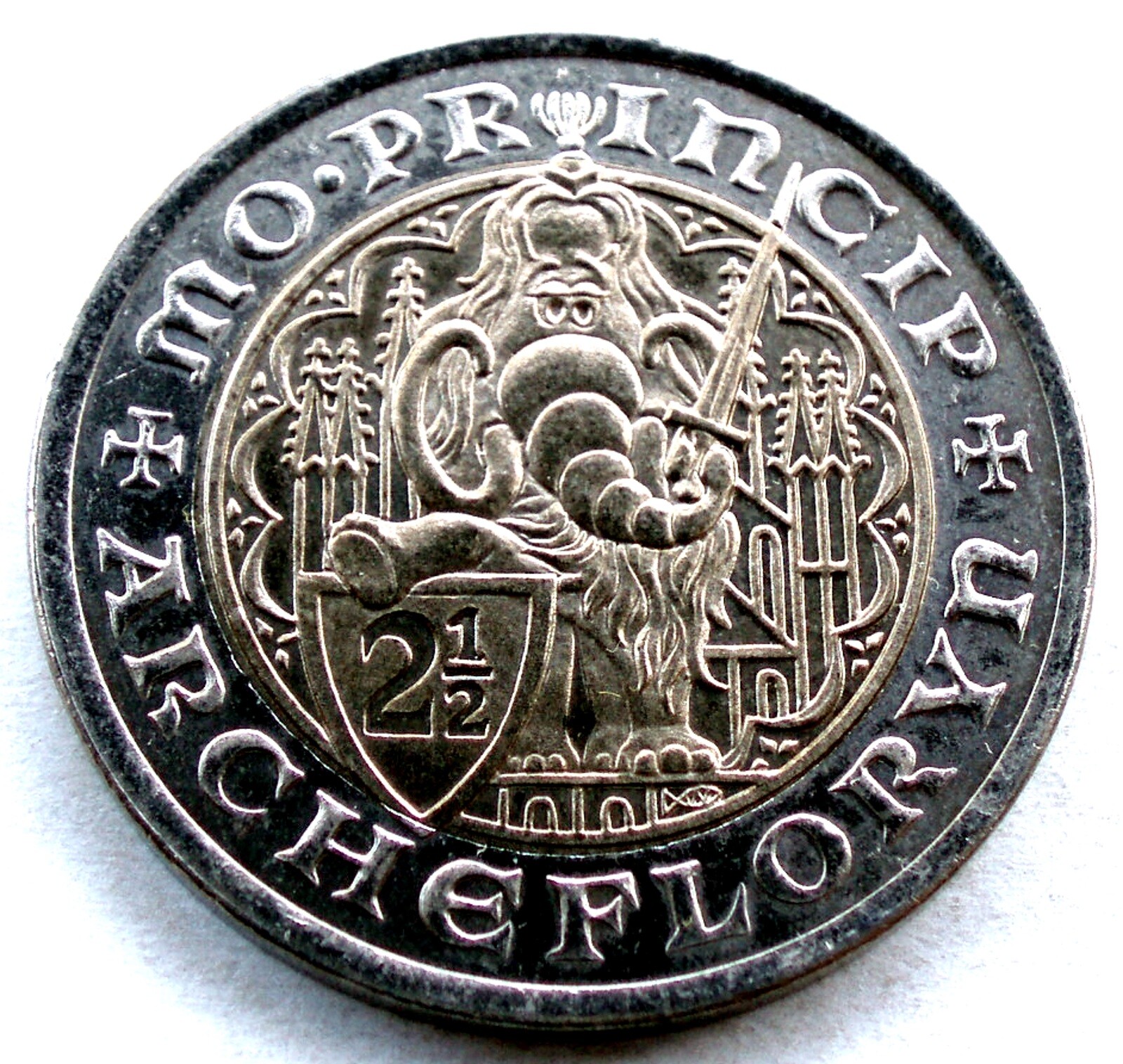 NETHERLANDS ALPHEN AAN DEN RIJN 2½ ARCHEFLORYN 1989-99 Bimetallic UNC G83
