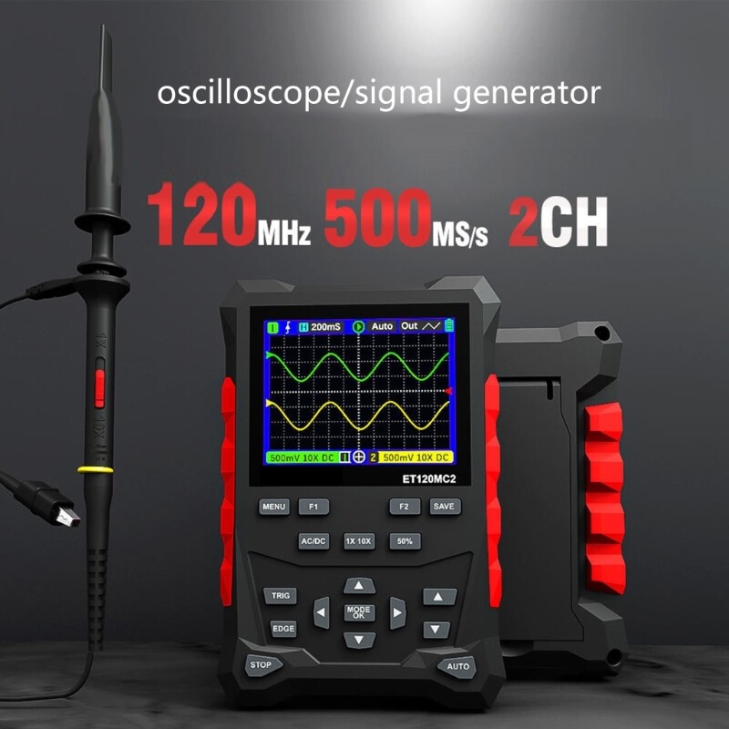 Handheld Waveform Generator Auto/Normal/Single Three Triggers Modes Oscilloscope