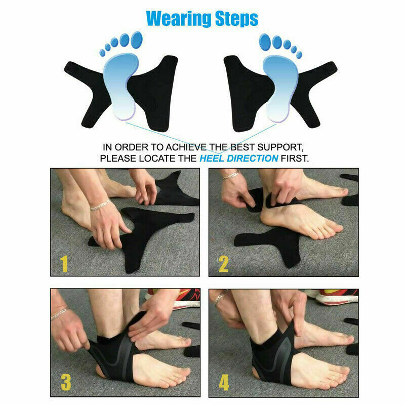 Ankle Sport Foot Wrap Support Brace Compression Tendon Strap Elastic Bandage New