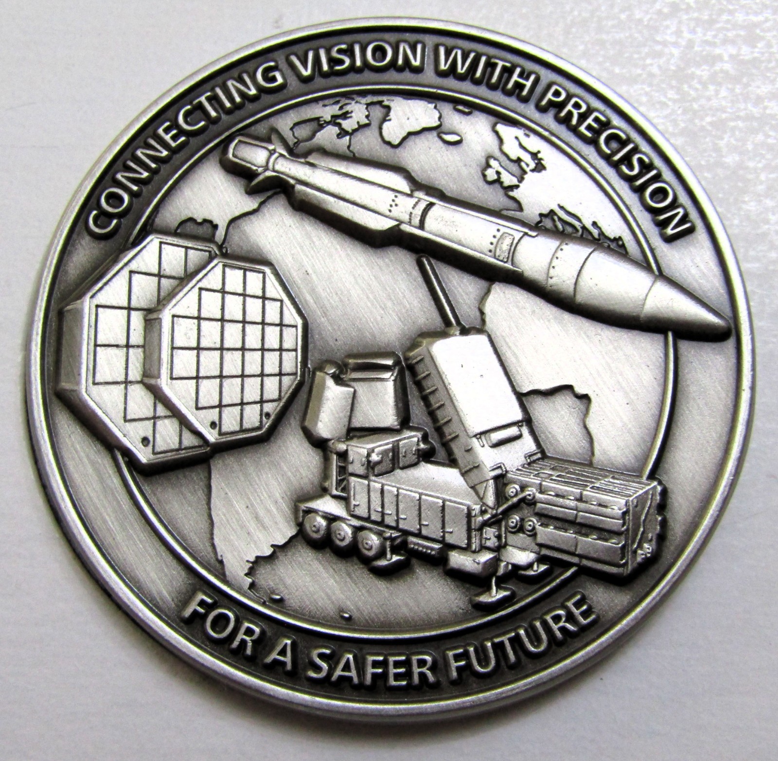 Raytheon Missiles & Defense Vision Precision Safer Future Challenge Coin Medal