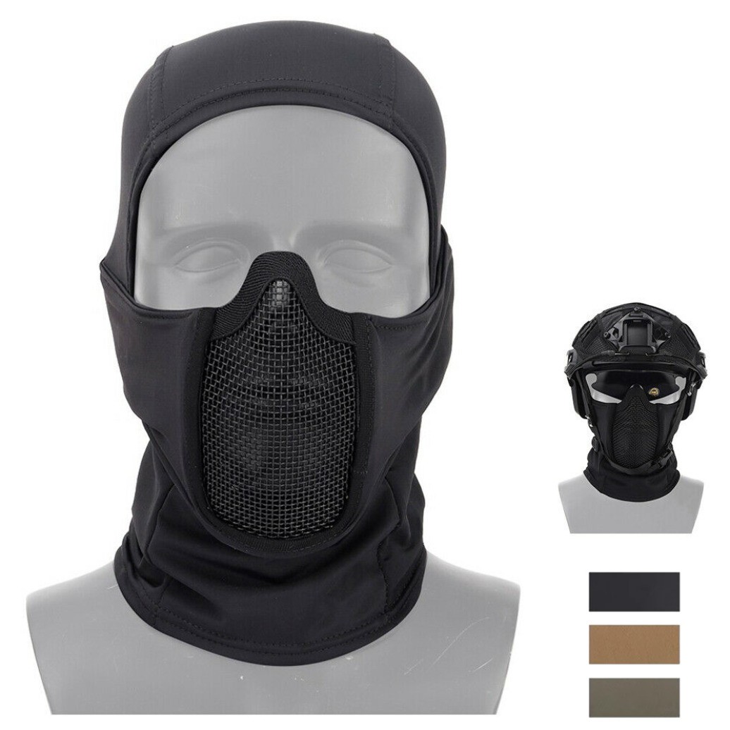 Ski Mask Mesh Ninja Style Face Masks Tactical Balaclava Sun Hood for Men Women