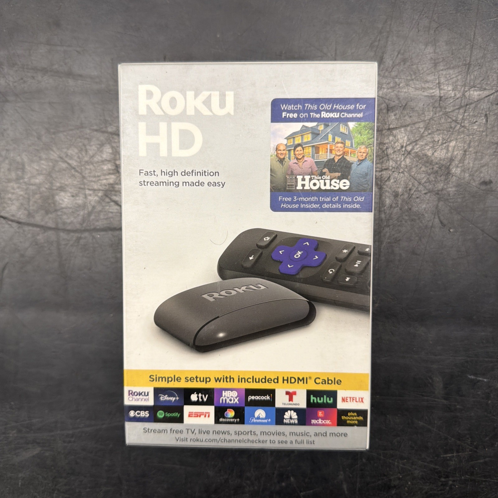 NEW - Roku HD Smart Media Streaming Device - With Remote - Model #3932RD