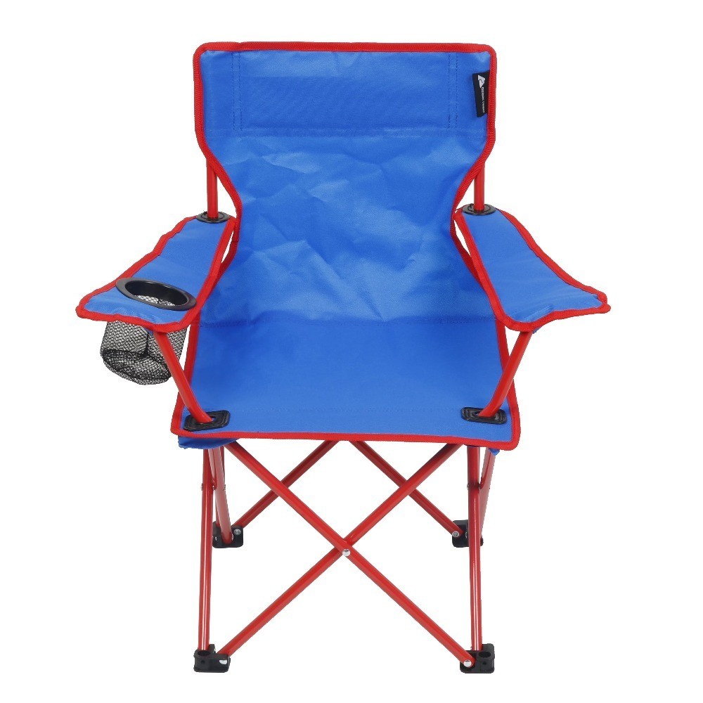 Kids Quad Camp Chair with Cup Holder Portable Outdoor Folding Seat for Children
