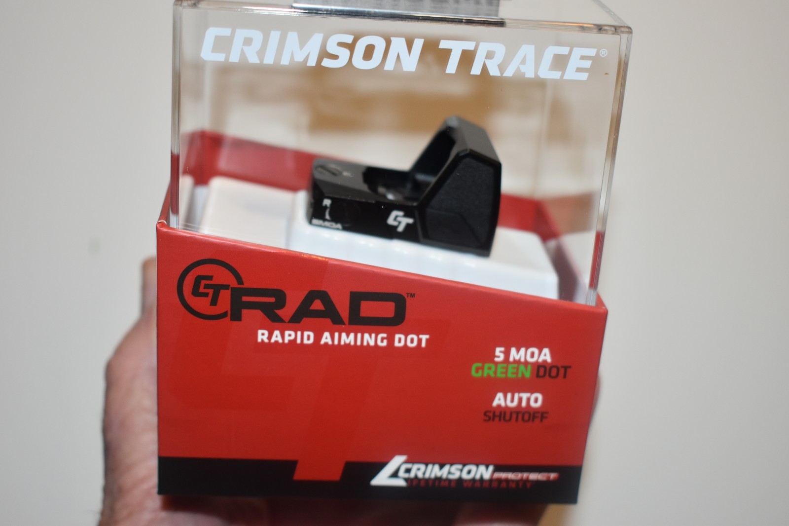 Crimson Trace 01-01890 Open Reflex 5 MOA Green Dot Pistol Sight w/Auto Shutoff
