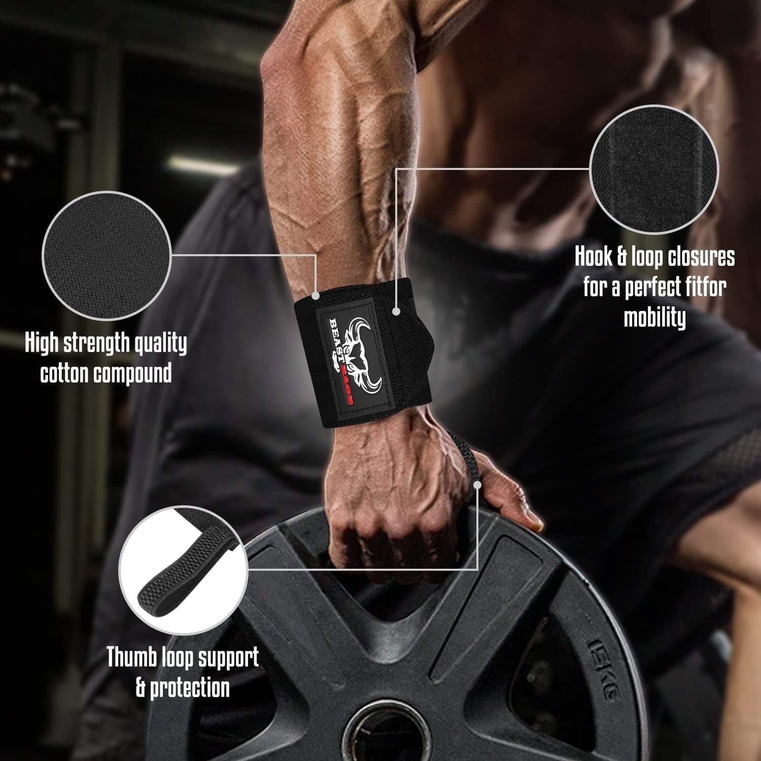 Multifunctional Wrist Support Straps - Ideal for Bodybuilding & Cross-training