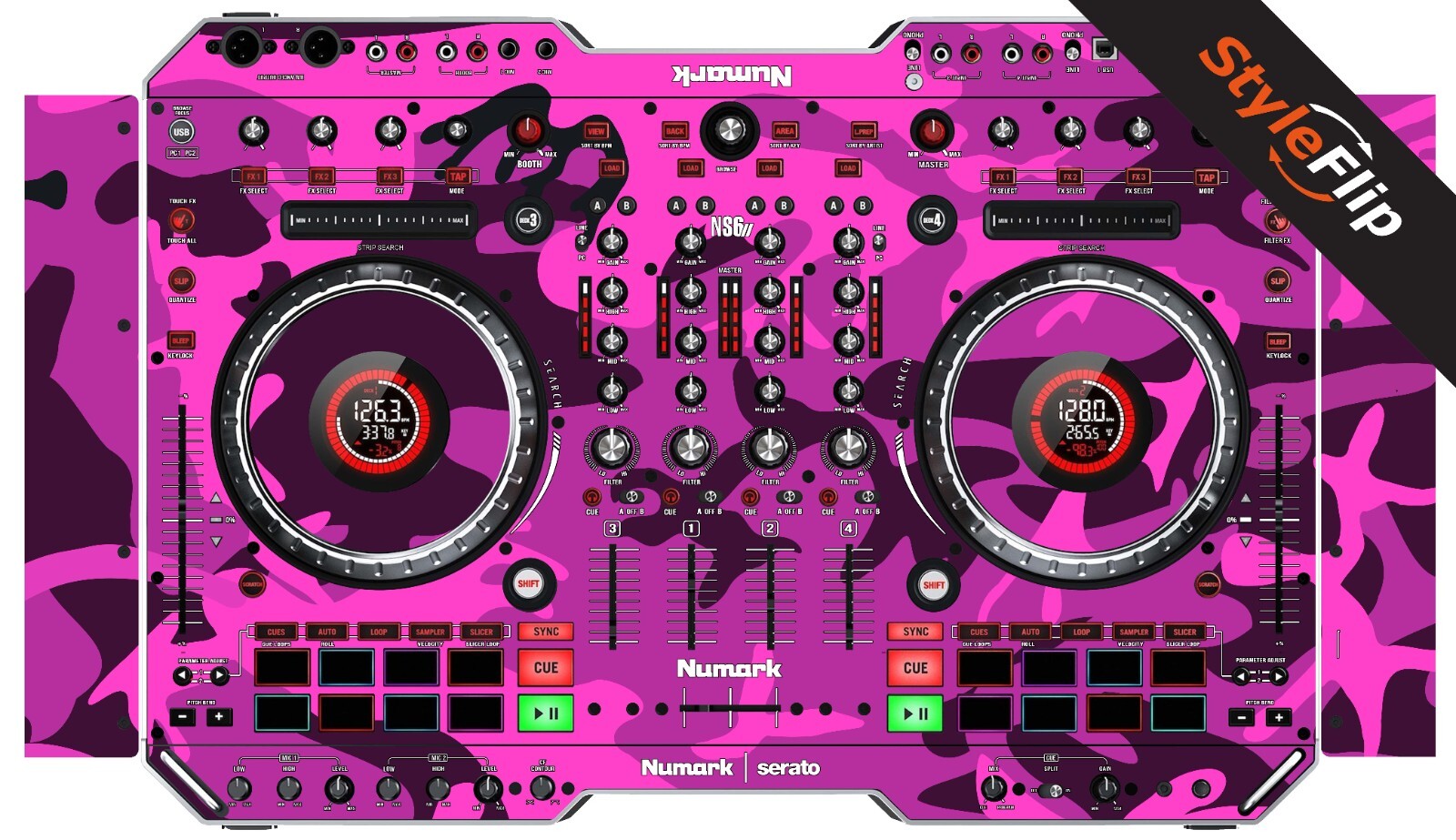 Numark NS62 Skin | Pink Camo | Protective Decal | StyleFlip Skins