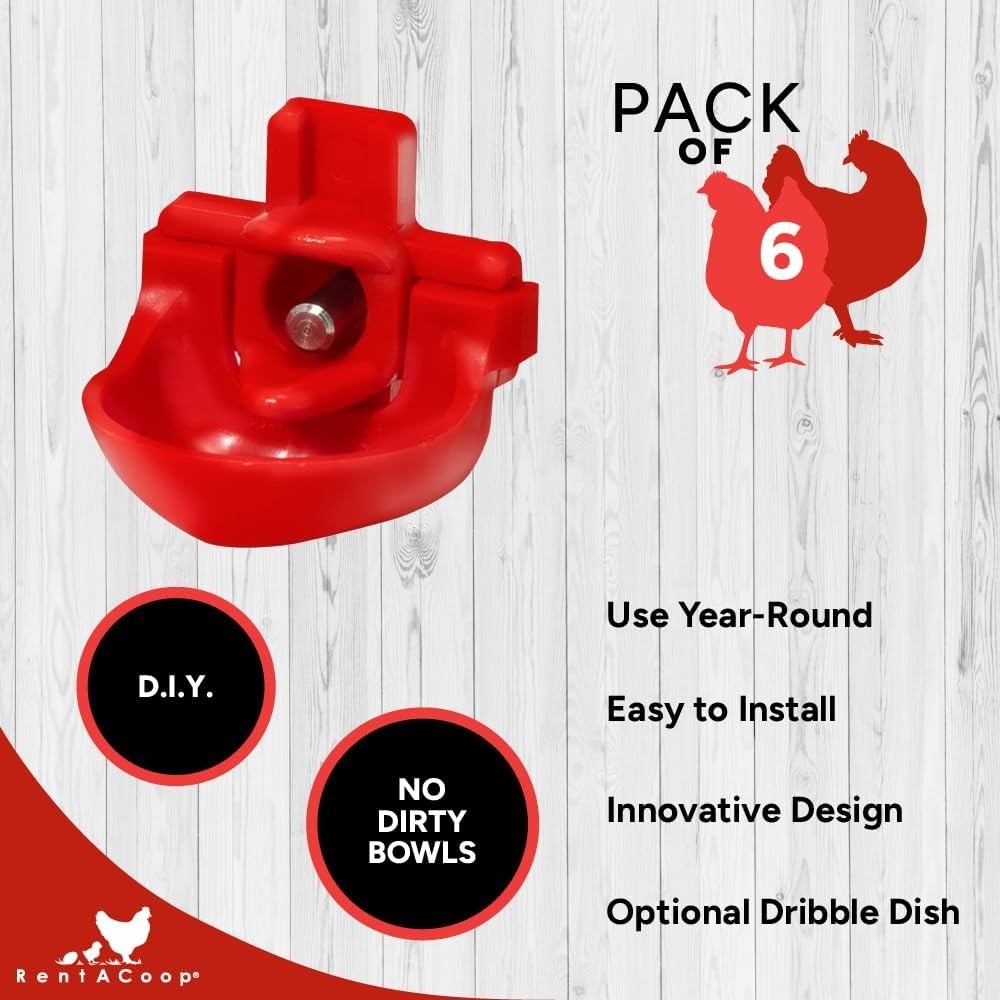 Customizable Poultry Watering System - 6 Horizontal Nipples & Installation Tool