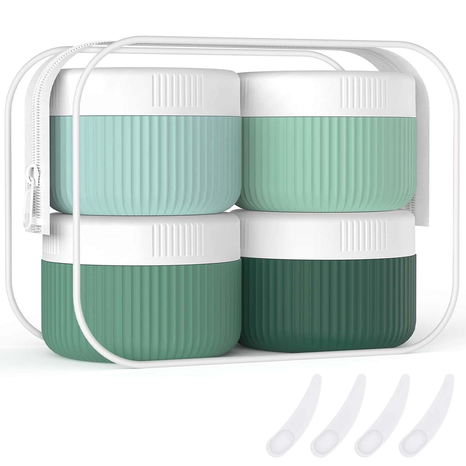 ME.FAN Travel Containers for Toiletries, TSA Approved 1.5 Oz Silicone Cream Jars