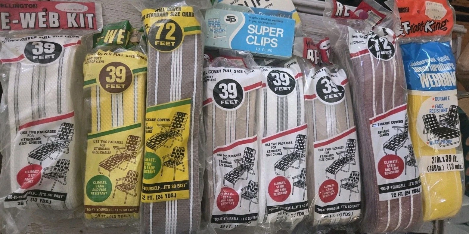 Re-Web Kits   Lawn Chair Webbing Lots !!! Plus