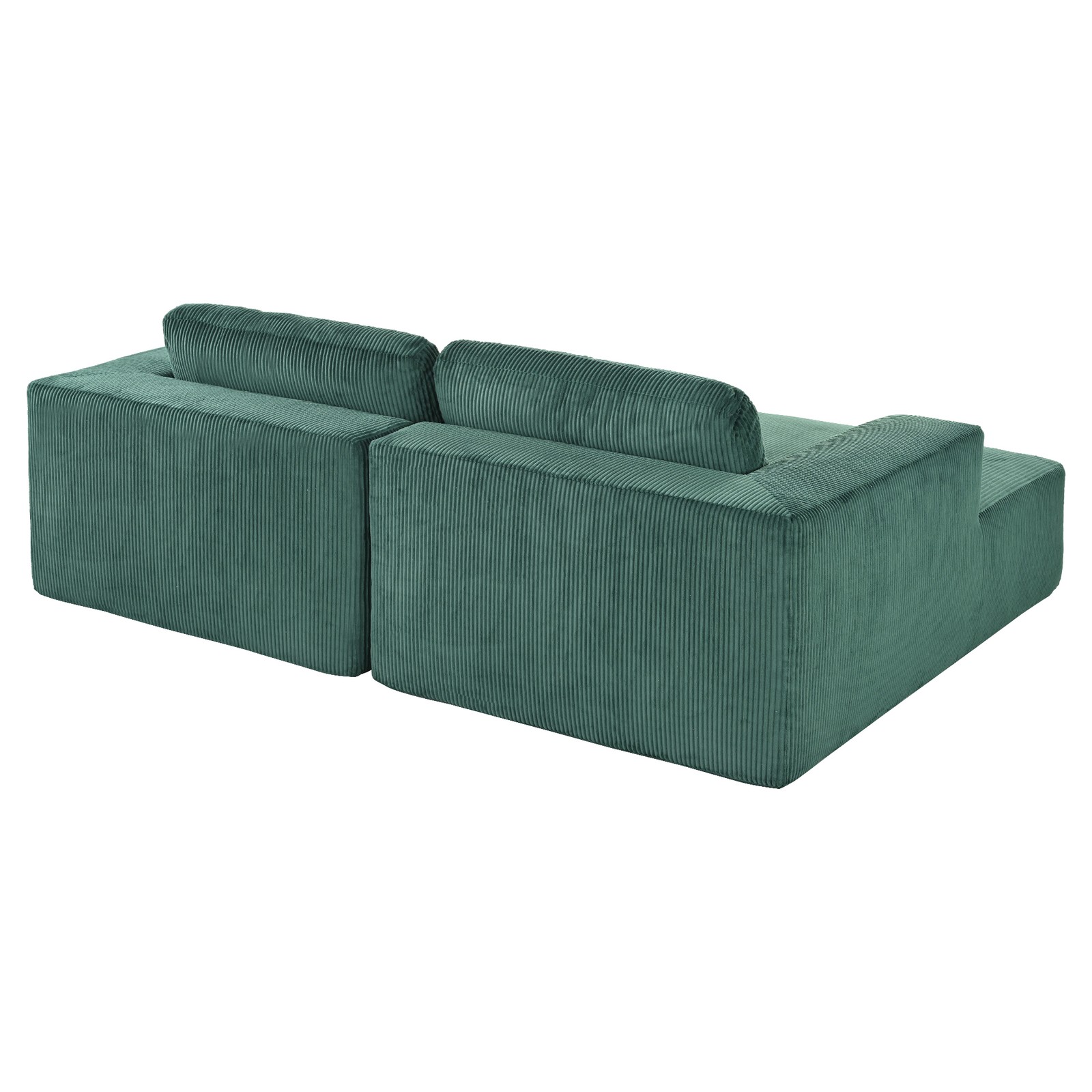U_Style Corduroy Double Sofa Bed with 2 Pillows, Perfect for Living Rooms, Apar