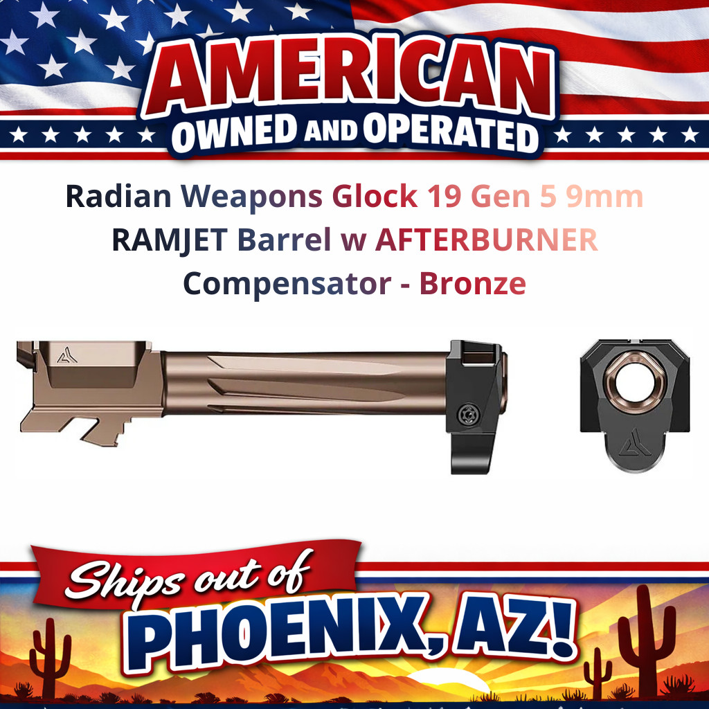 Radian Glock 19 Gen 5 RAMJET Barrel wAFTERBURNER Comp -Bronze *Read Description*