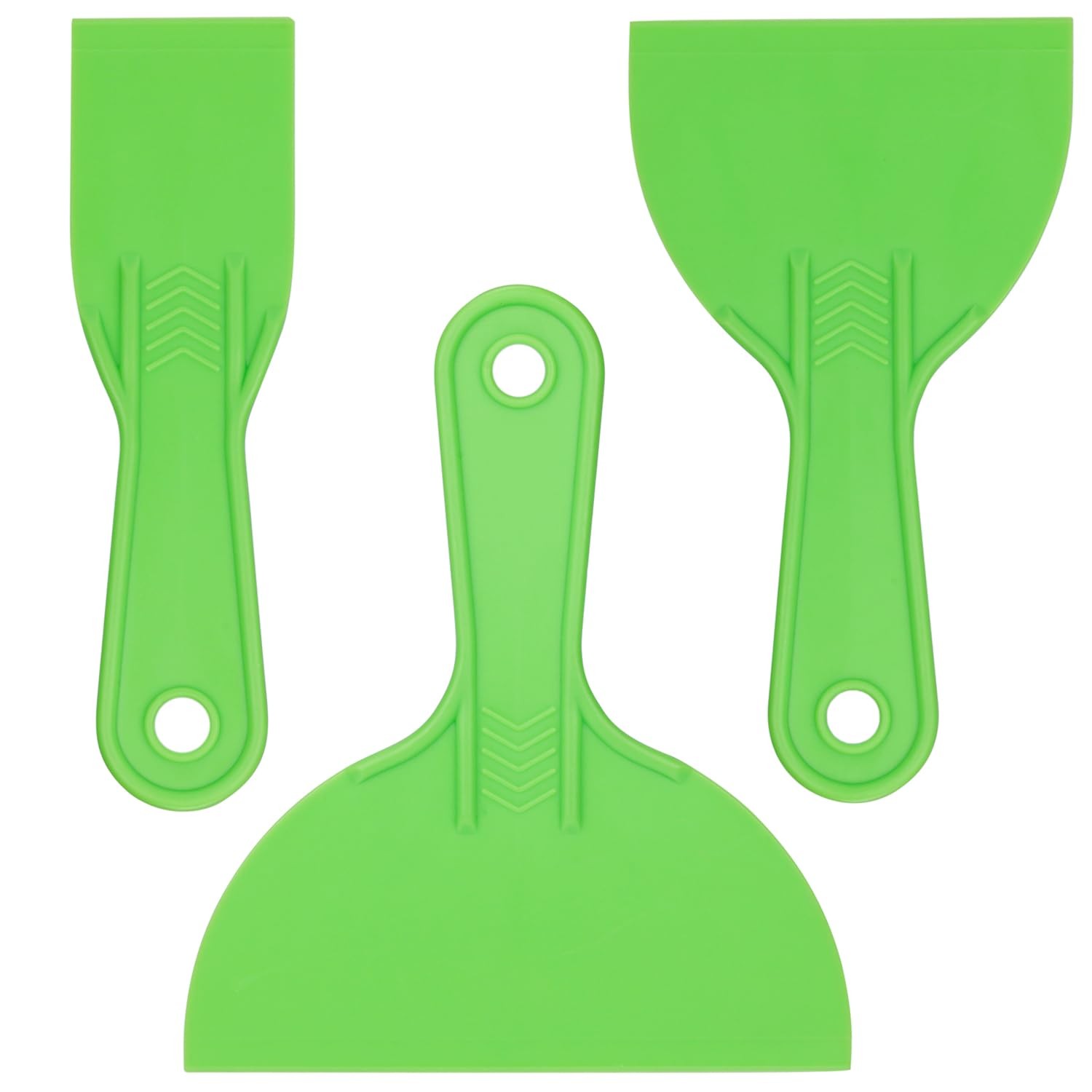 3 Pack Plastic Putty Knife Set 2 4 6 Inch Flexible Scraper Drywall Tool