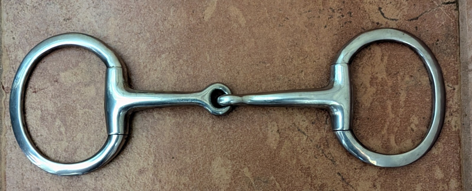 Eggbutt Snaffle Bit Stainless Steel Flat Ring - 5 1/2"