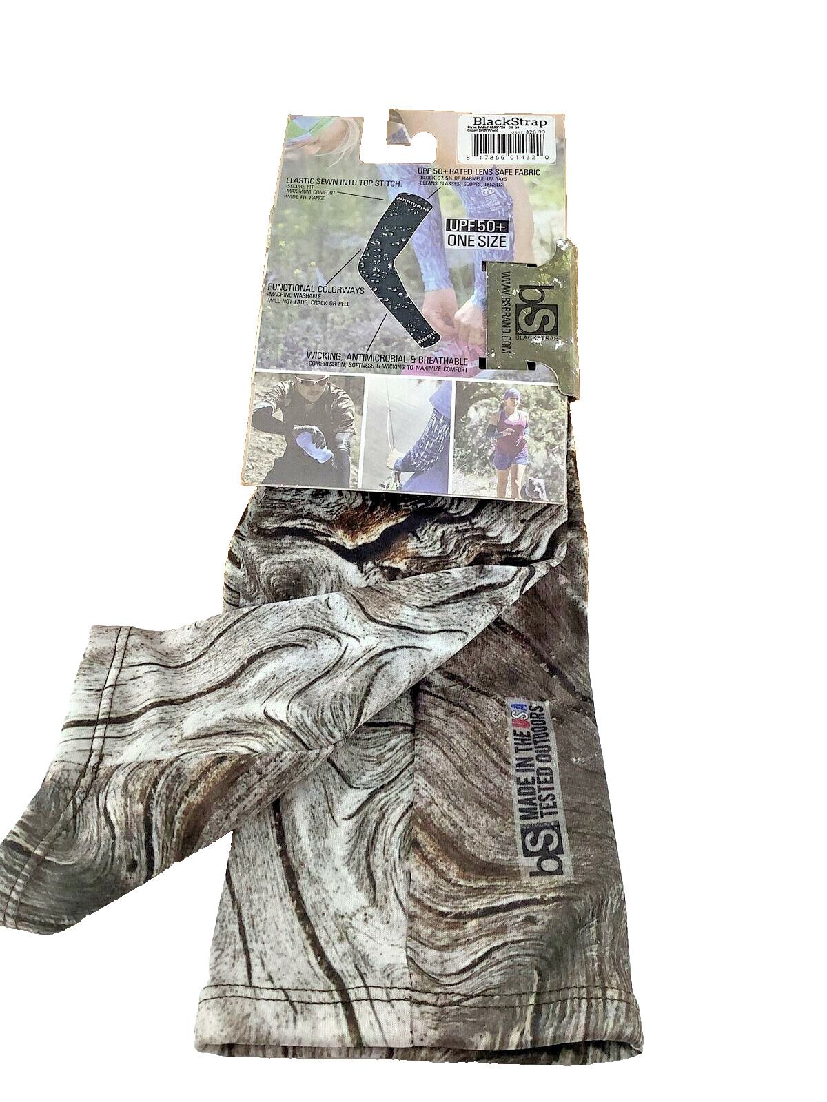 NEW PAIR BlackStrap The Daily Sleeve UV Protection 1SIZE DRIFT WOOD MSRP $28