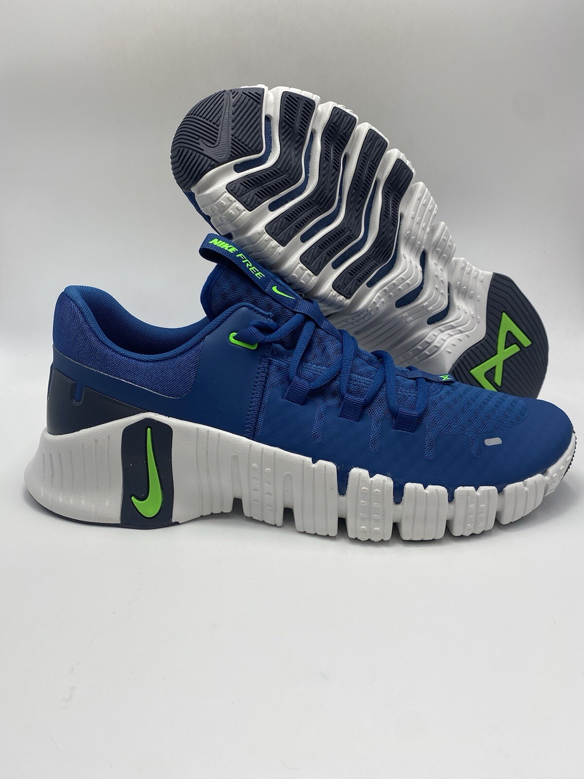 Nike Free Metcon 5 Court Blue Green Shoes (DV3949 401) Men's Size 9 New