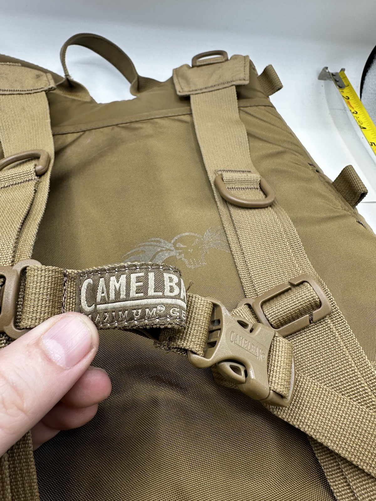 CamelBak Ambush 100oz 3L Mil Spec Hydration Pack Coyote Tan Includes Bladder EUC
