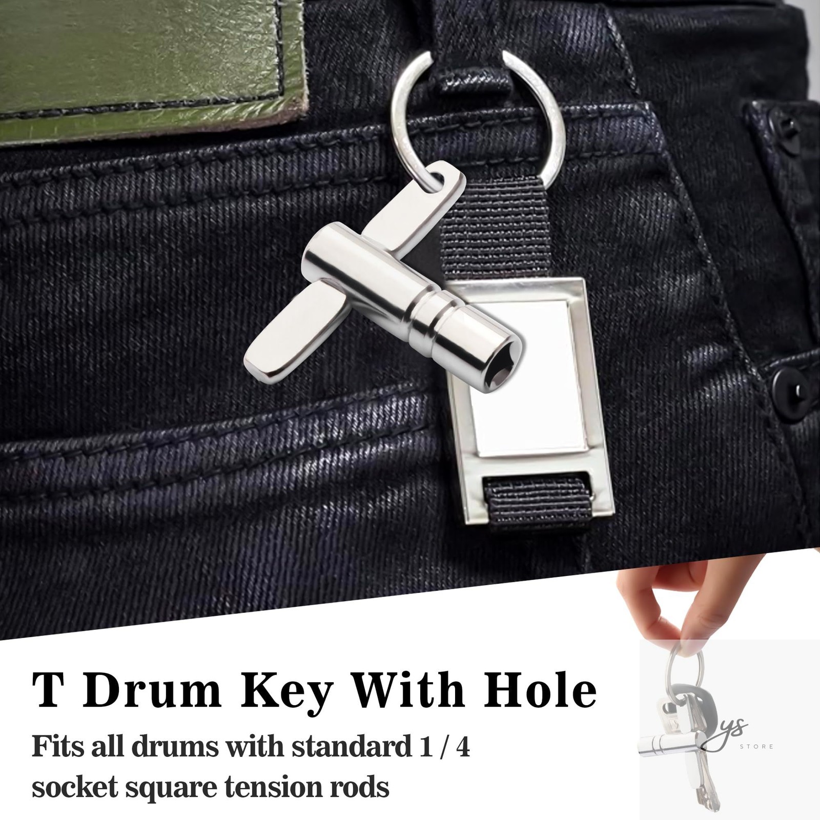 4 Pack Drum Keys Universal Tool for Tuning High Tension Drums Includes Speed Key
