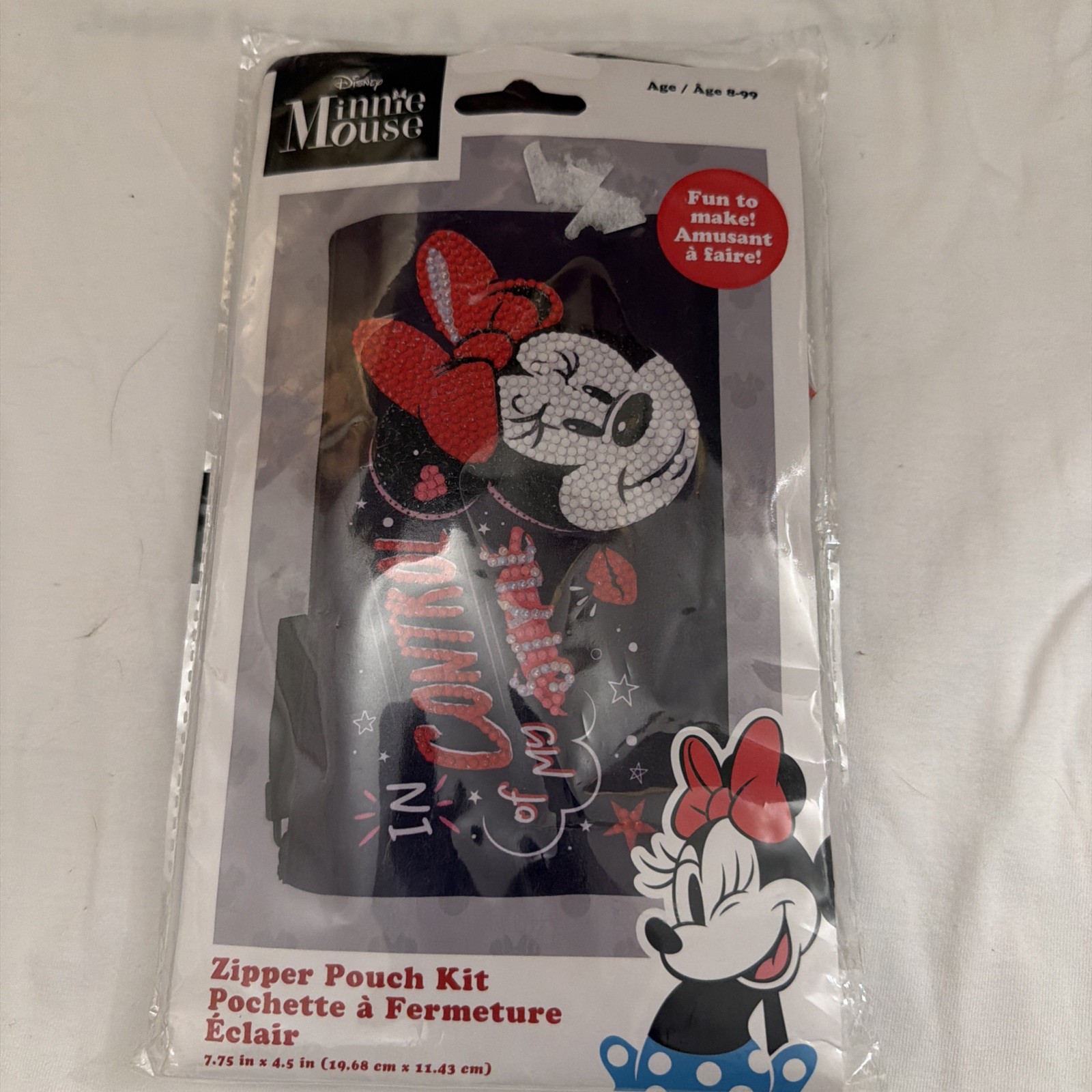 MINNIE MOUSE Dotzies Zipper Pouch Kit Disney SEALED