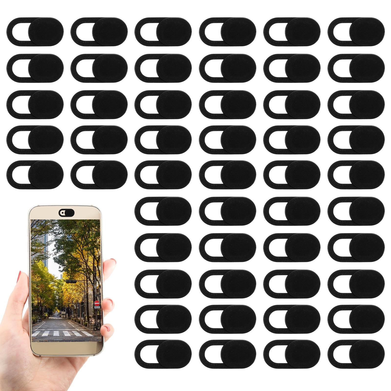 50 Pcs Webcam Cover Slide, 0.023 Inch Ultra-Thin Universal Laptop Cover Slide...