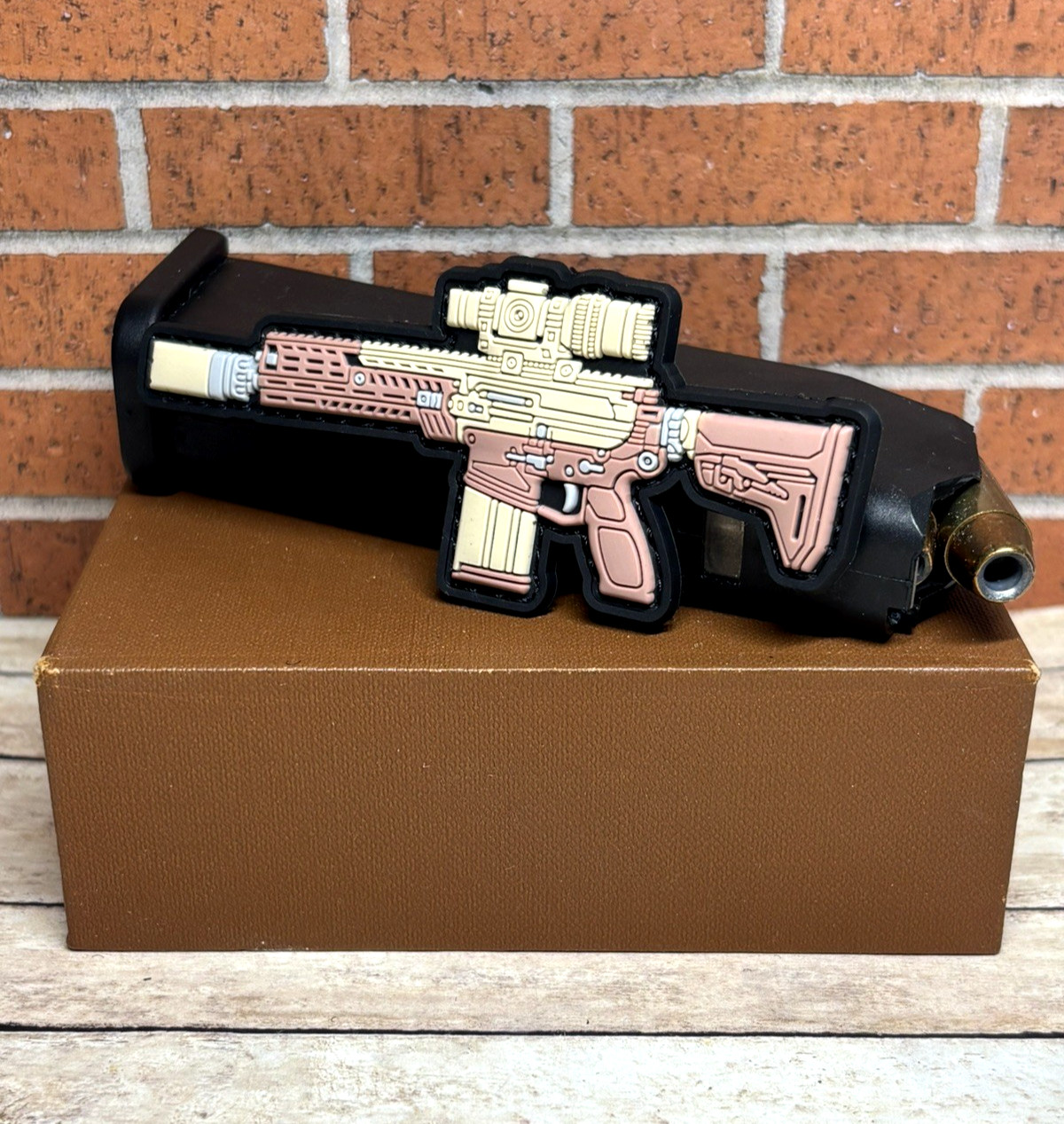 Assault Rifle Tactical PVC Gun Patch - AR15 Gun Morale Patch Hook Backed