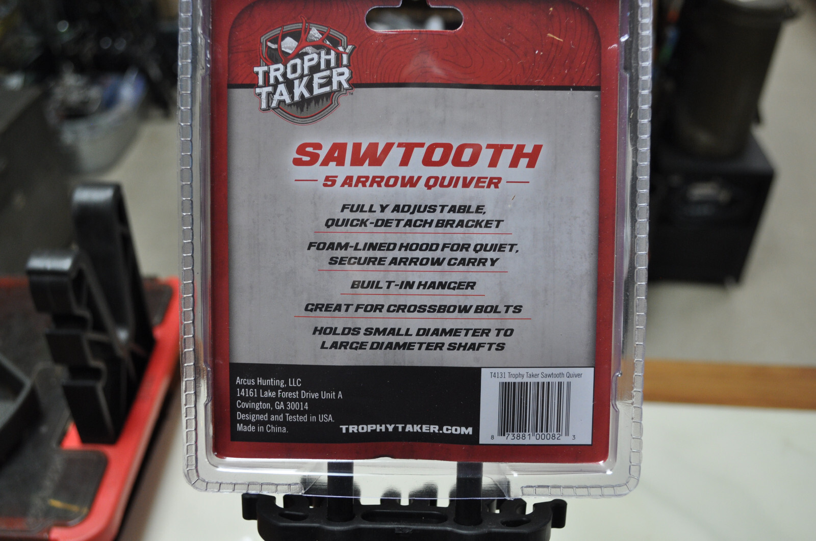 Trophy Taker Sawtooth 5 Arrow Quiver - New Adjustable Quick Detach Bracket
