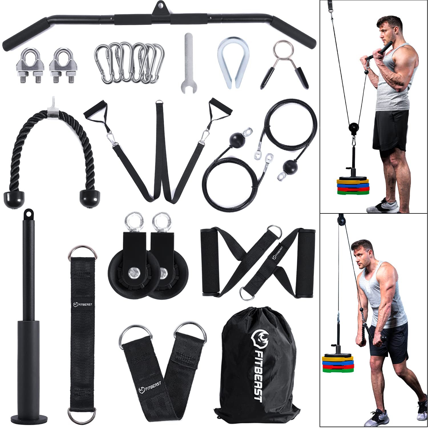 Pulley System Gym, Cable Weight Pulley System For Gym Lat Pulldown, Biceps Curl