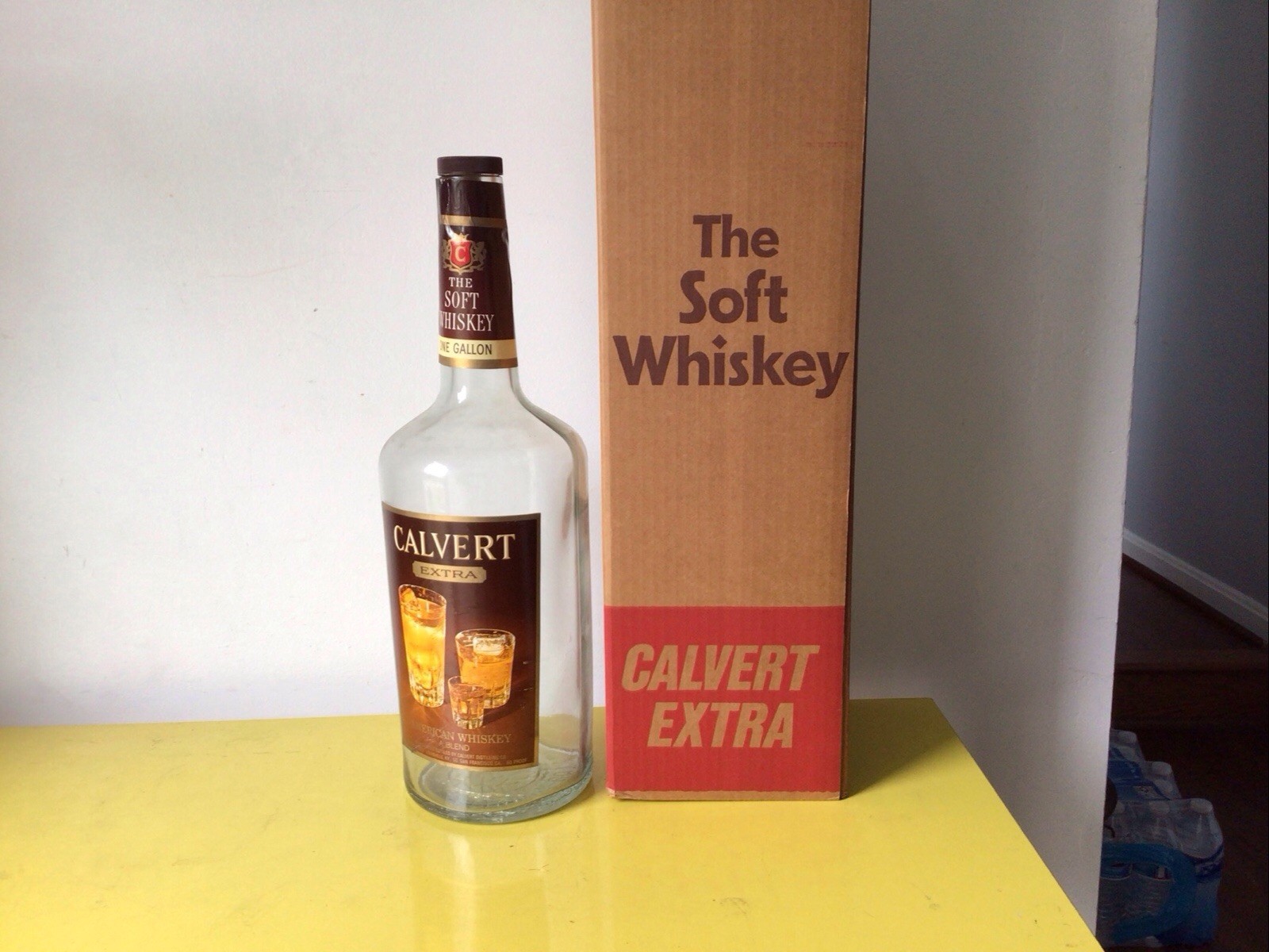 Calvert Extra The Soft Whiskey One Gallon Empty Bottle w/ Original Box