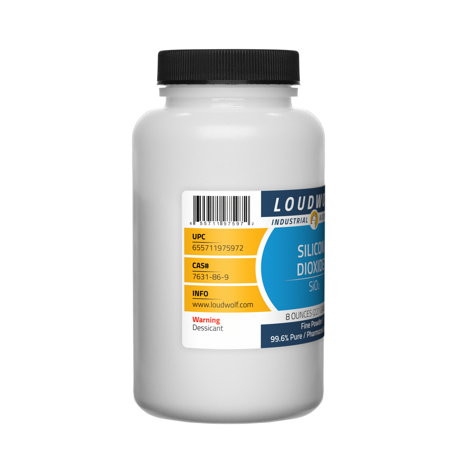 Silicon Dioxide, 1.5lb, Pharmaceutical Grade, Sturdy Bottles, SHIPS SAME DAY