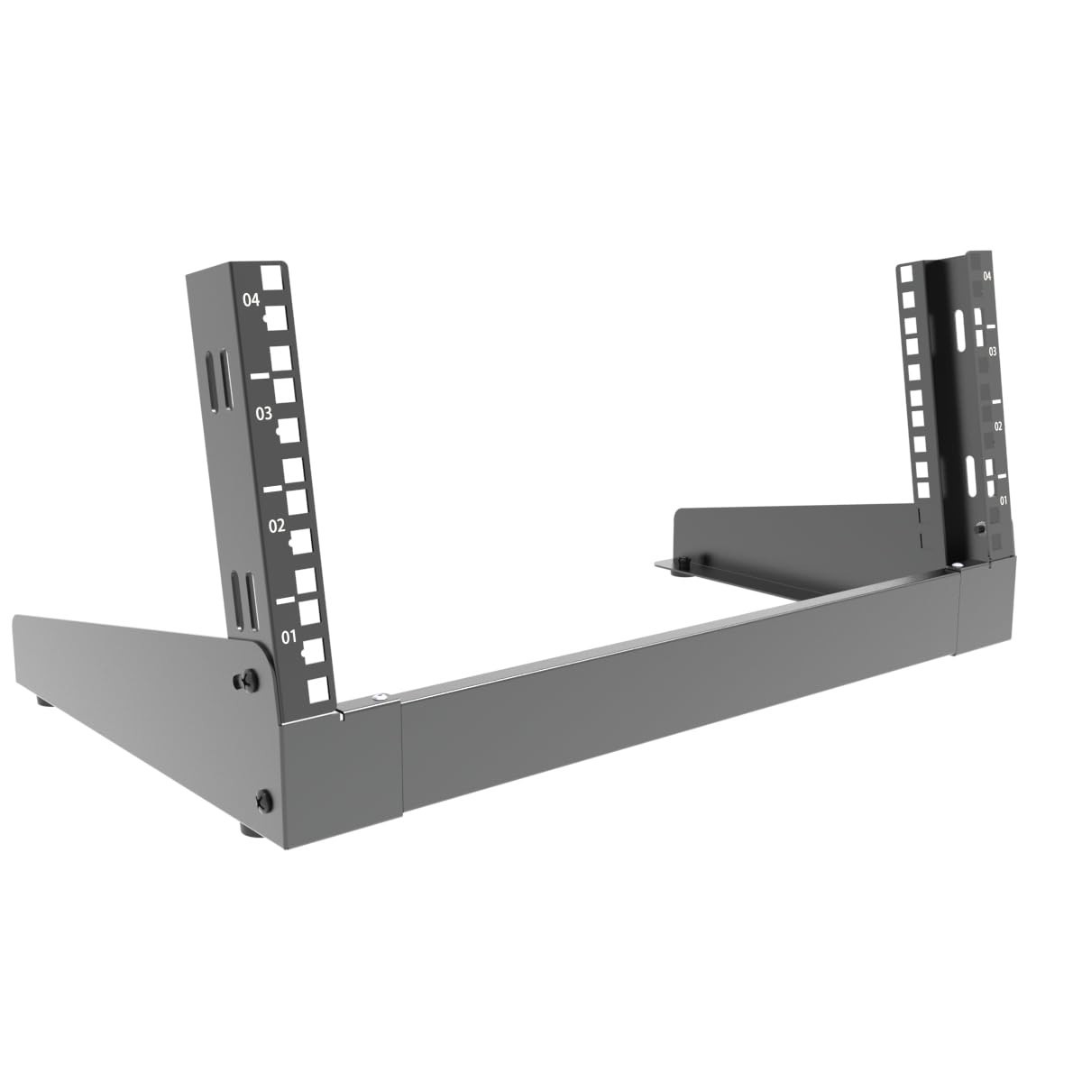 4U Desktop Network Rack 19" Open Frame Free-Standing Tabletop for Server, AV, IT