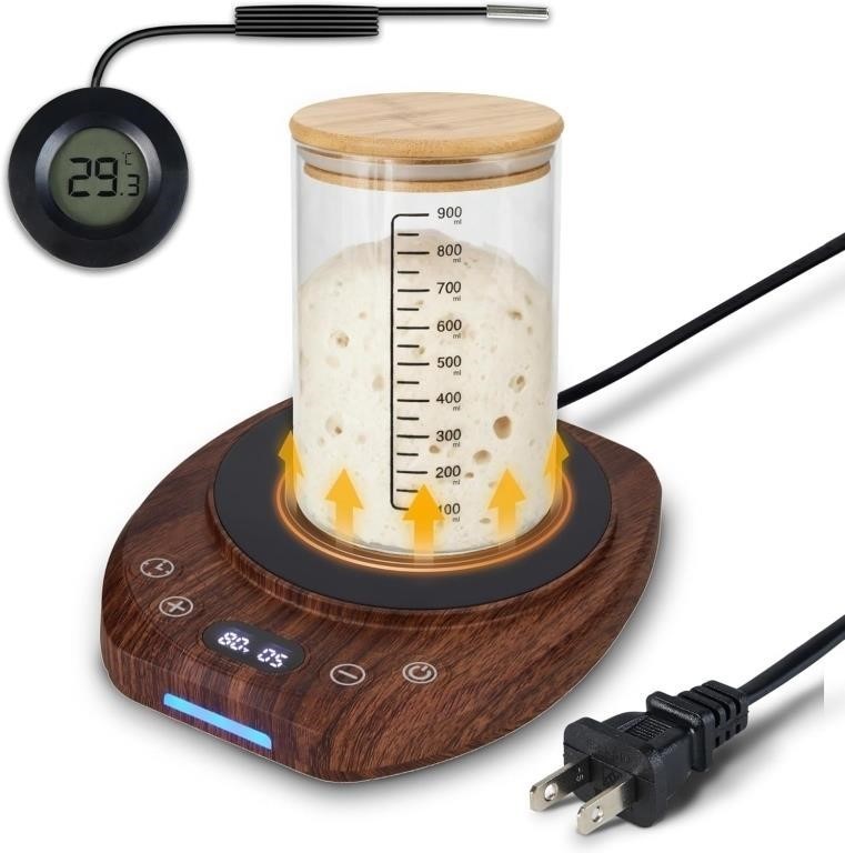 Sourdough Starter Warmer Precise Control  1 F (70-120 F) 24-Hour Timer