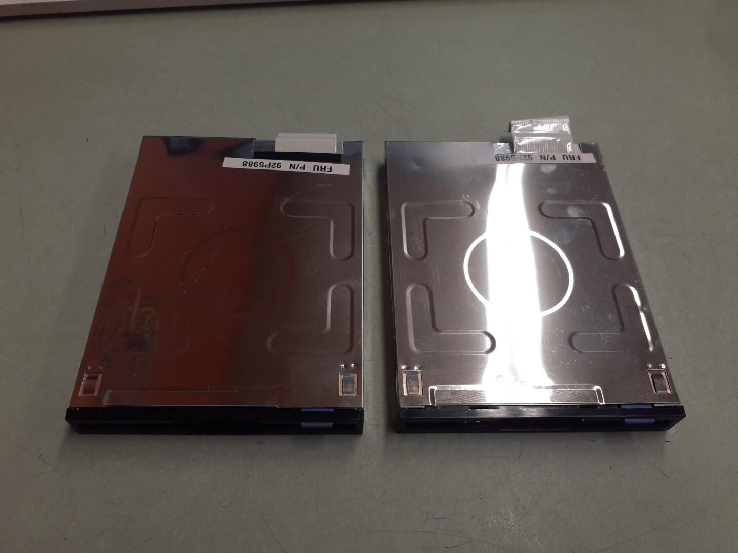 (2) IBM 92P5988 Floppy Disk Drive - Black Bezel