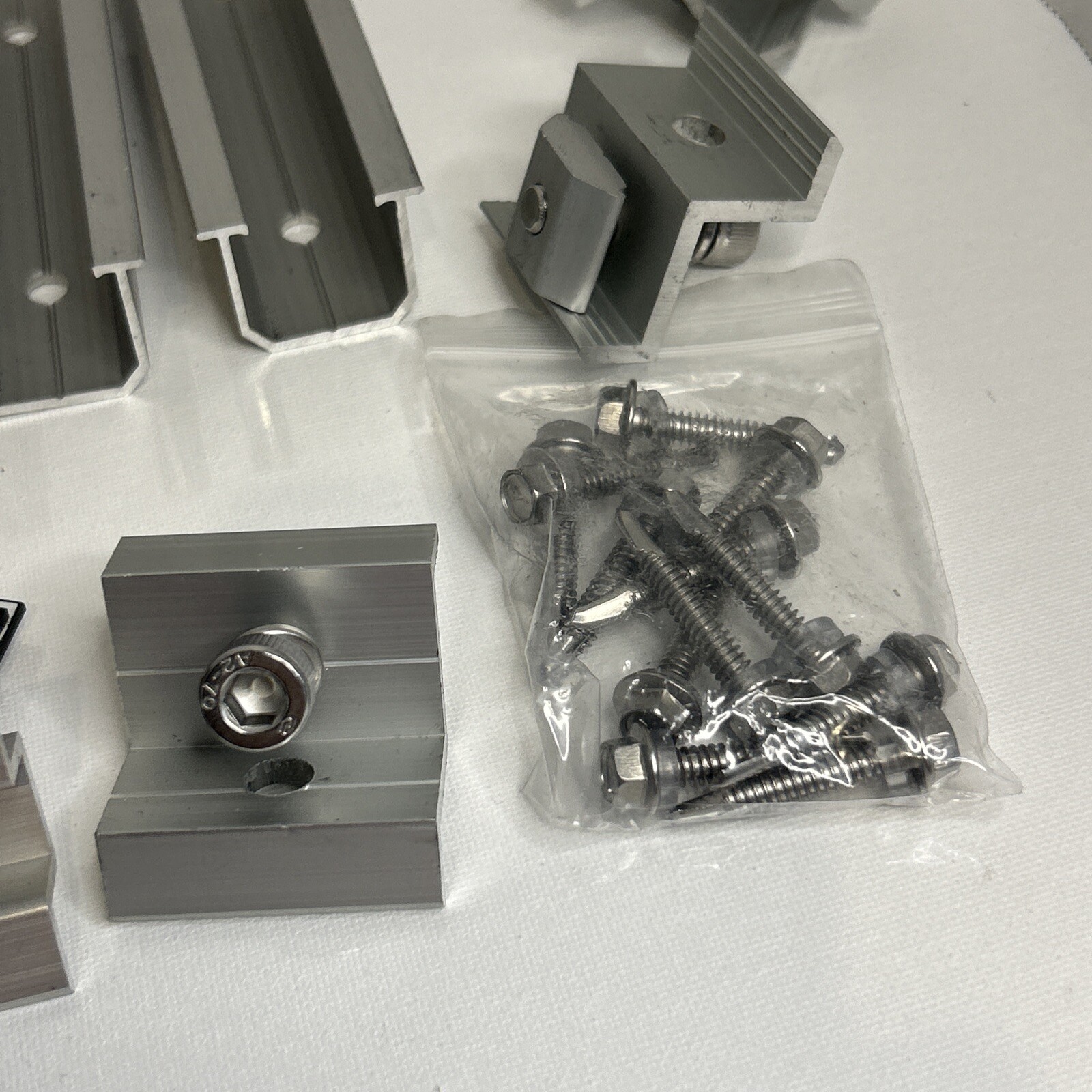 Solar Panel U Mini Rail Kit Metal Roof Mounting Bracket Aluminum 10 Pack
