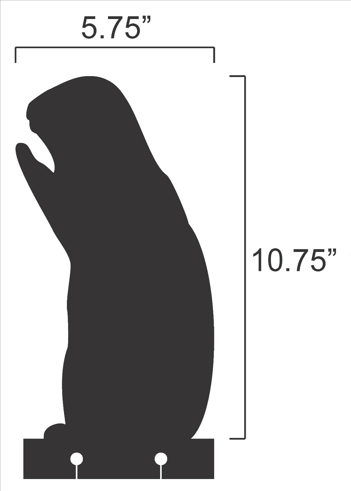 3/8" AR500 Prairie Dog Rocking Ground Stand - Hardened Steel Shooting Target