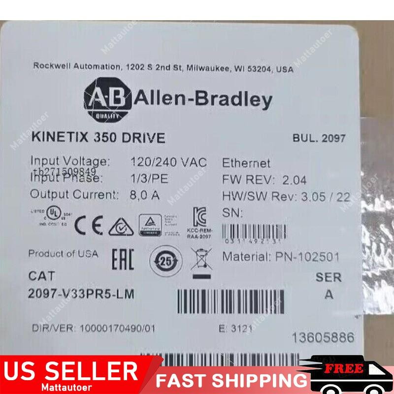 NEW 2097-V33PR5-LM Kinetix 350 2.0kW Servo Drive AB 2097 V33PR5 LM US Free Tax