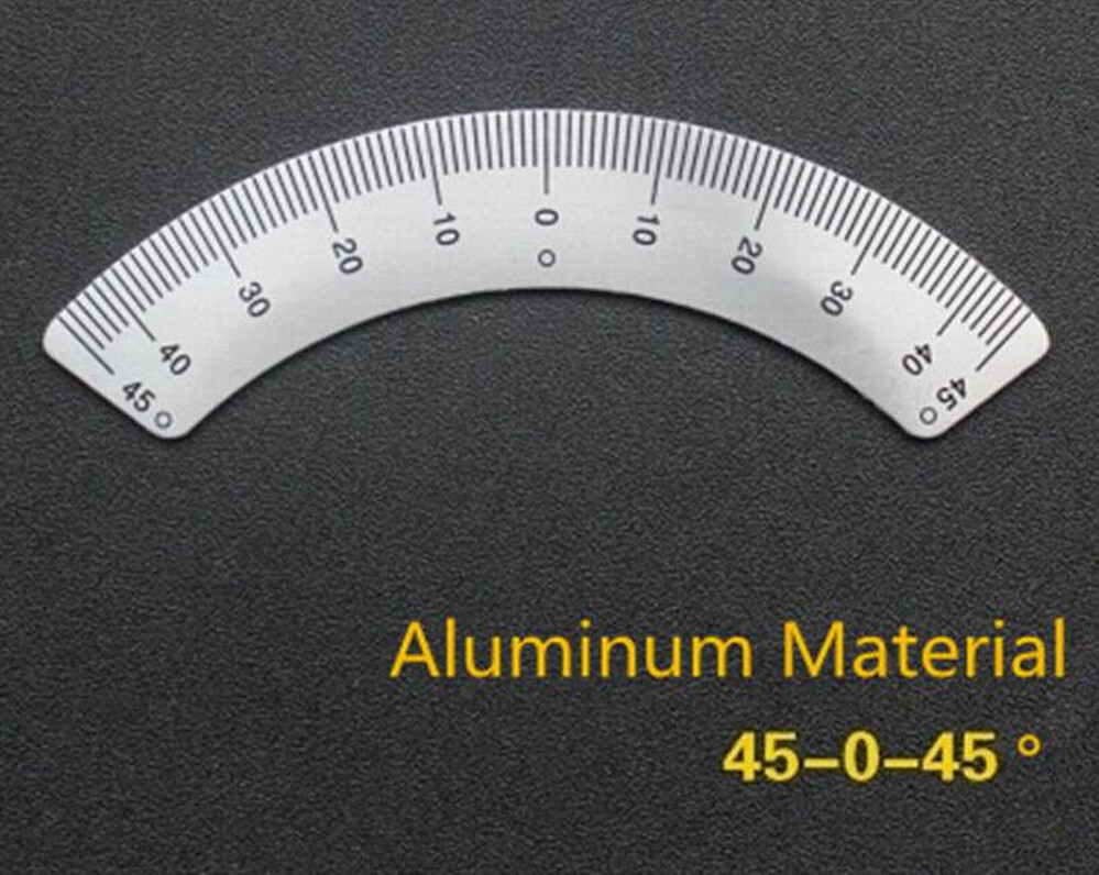 45-0-45 Scale Ruler Sticker Aluminum Arc Scale Angle Ruler Milling Machine Part