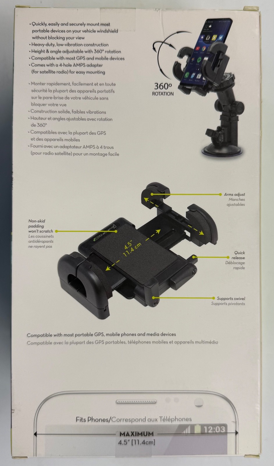 Bracketron "Universal Pro-Mount Window Mount" (GWM-702-BL)