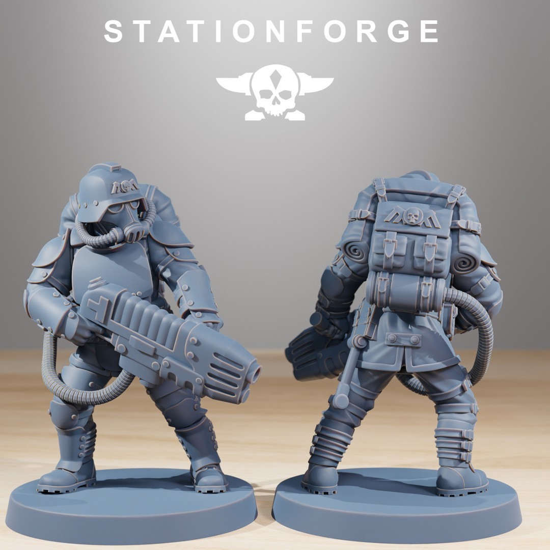 Grim Guard Ironclads Grimdark 3D Printed Miniatures Station Forge 16k