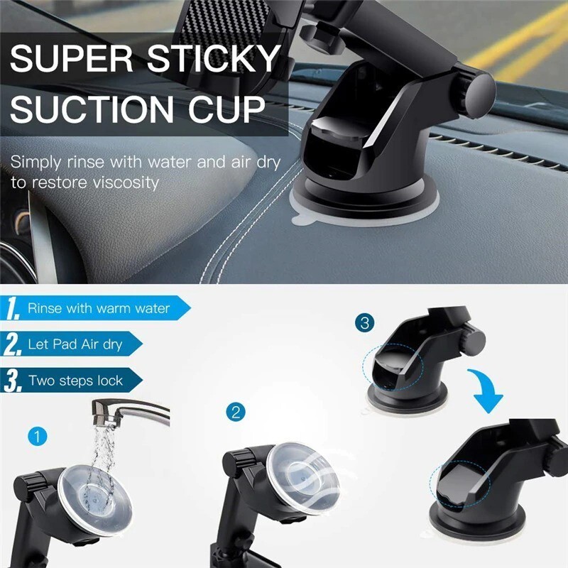 Adjustable Car Phone Holder With Suction Cup, Suitable For Phone Navigation