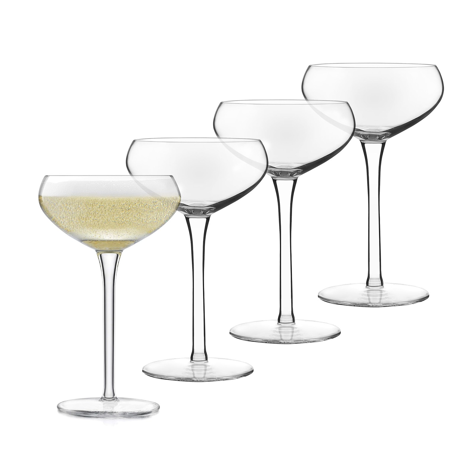 Libbey Signature Kentfield Coupe Cocktail Glasses Set of 4, Coupe Bowl Stemme...