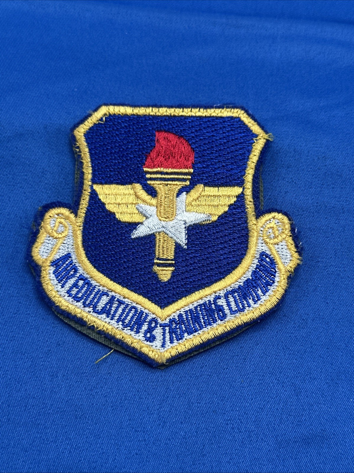 USAF Air Education & Training Command Military Patch With Hook Tape