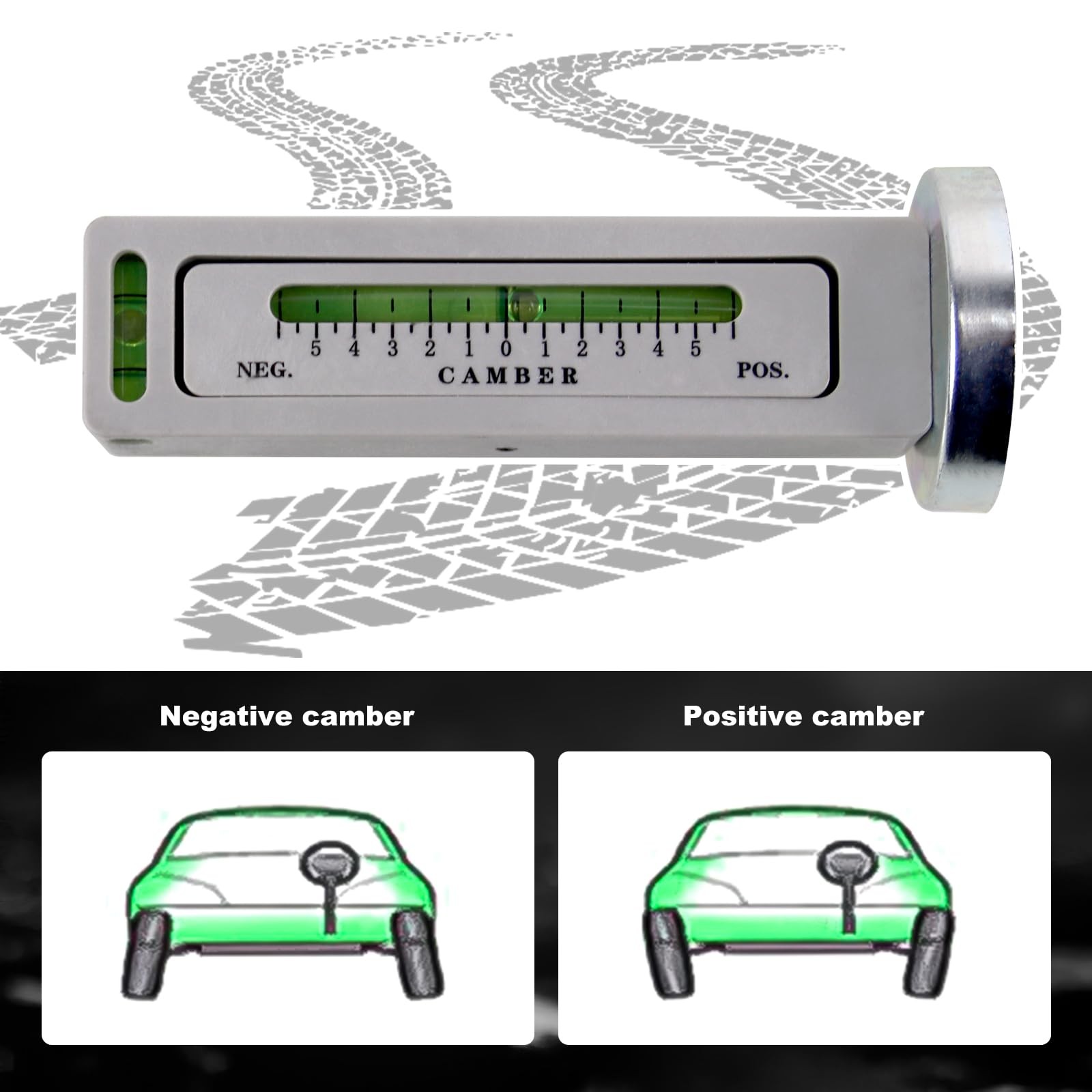 RULLINE Universal Magnetic Gauge Tool Wheel Alignment Camber 1 PACK