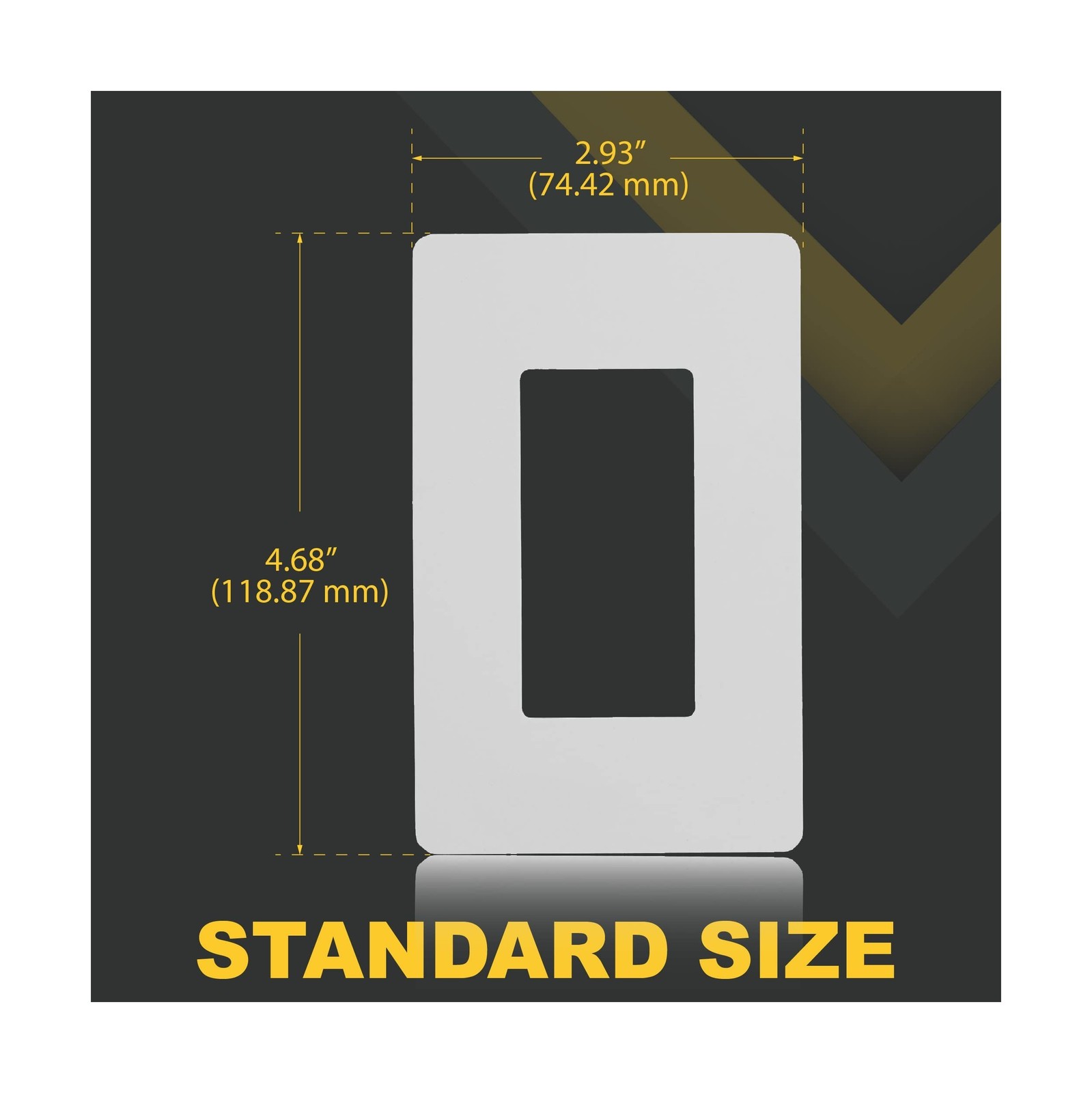 Faith White 1-Gang Screwless Wall Plate (1-pack) | Light Switch Plate or Wall...