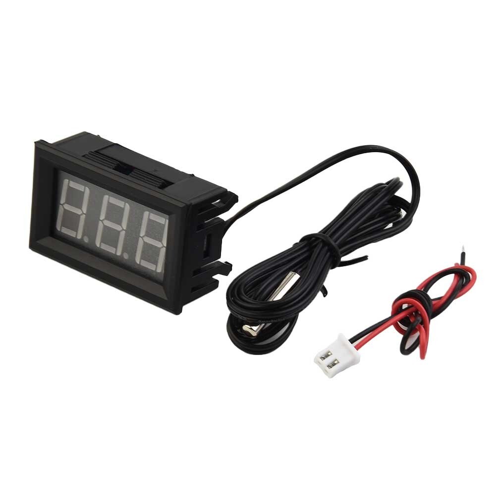 1x LED Mini-Digital Thermometer 12V Car Temperature Panel Meter Gauge+Temp Probe