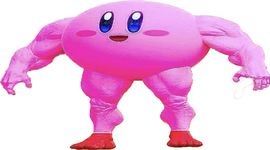 Buff Kirby 01 Weatherproof Anime Sticker 6" Car Decal