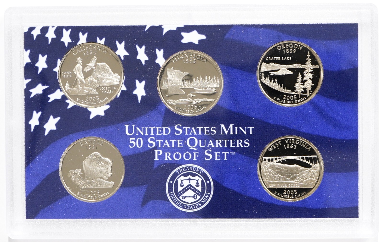 2005 State Quarter Proof Set w/ Box & COA