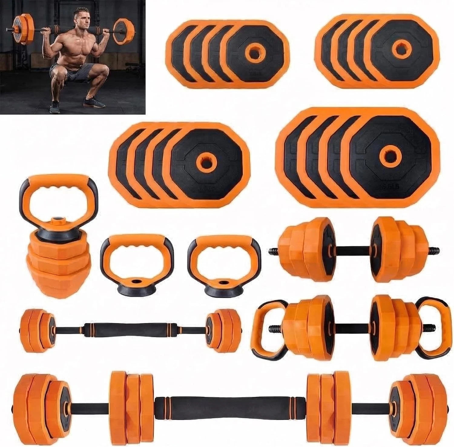 Versatile Adjustable Dumbbells Set 44/66/88Lbs for Home Gym Workouts
