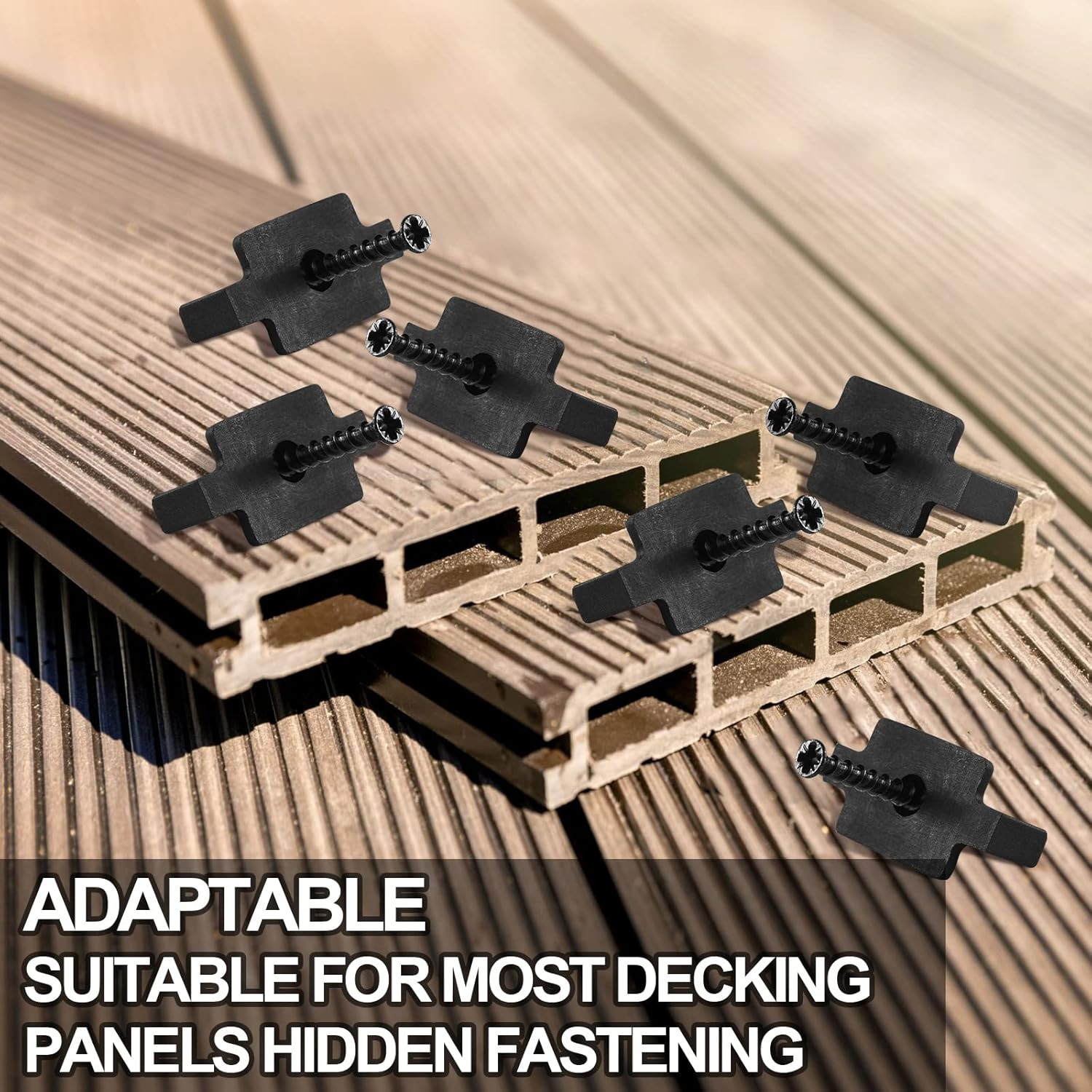 Hidden Fasteners Nylon Clips for Deck Fastening, Composite Decking Fasteners wit